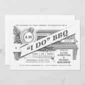 私はBBQ招待状|リハーサルディナー|ヴィンテージ 招待状 (正面/裏面)