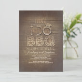 私はBBQ木製の婚約パーティ招待をする 招待状 (スタンド正面)