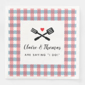 私はBBQ赤と青のピクニック名を行う (正面)