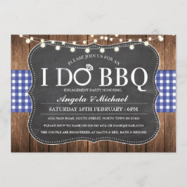 私はBBQ青い海軍カップルのブライダル・シャワーの招待をします 招待状