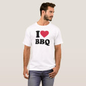 私はBBQ -バーベキュー--を愛します Tシャツ (正面フル)