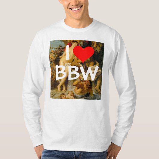 私はBBWのワイシャツを愛します Tシャツ (正面)