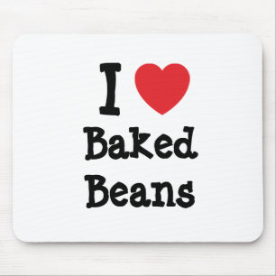 私はBeansハートTシャツが大好きです マウスパッド