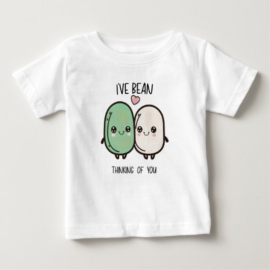 私はBean's Bean 考える of You Valentines Day Food Pun ベビーTシャツ (正面)
