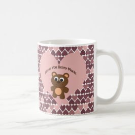私はBeary大いに愛します! ハートの背景 コーヒーマグカップ