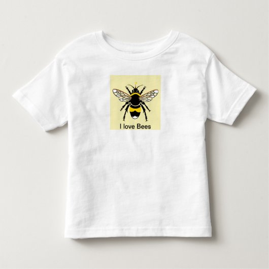私はBEESが大好き – 野生生物 – 自然 – 昆虫 –  トドラーTシャツ (正面)