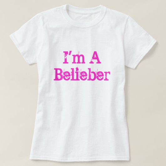 私はBelieberです Tシャツ (デザイン正面)