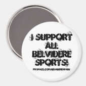 私はBelvidere Sports!, myspace.com/be.. マグネット (正面/裏面)