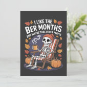 私はBer Monthsスケルトンおもしろいクリスマスが好き セーブザデート (スタンド正面)