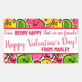 私はBERRY HAPPY私たちは友人である、バレンタインデー 長方形シール
