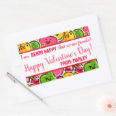 私はBERRY HAPPY私たちは友人である、バレンタインデー 長方形シール (封筒)