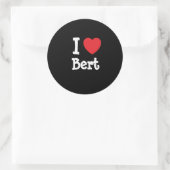 私はBertハートのカスタムパーソナライズドが大好き ラウンドシール (バッグ)