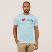 私はBETHを愛します Tシャツ (正面フル)