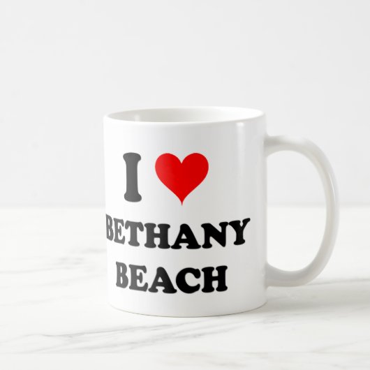 私はBethanyのビーチを愛します コーヒーマグカップ (右)