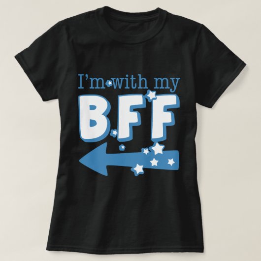 私はBFFと共離れに Tシャツ (デザイン正面)