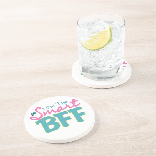 私はBFF頭が切れるだ コースター (側面)