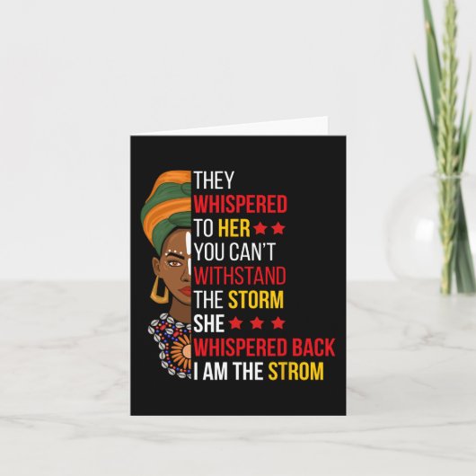 私はBhm African Amの嵐であっ誇りを持ったて囁いた カード (正面)
