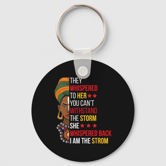 私はBhm African Amの嵐であっ誇りを持ったて囁いた キーホルダー (正面)