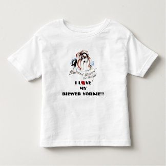 私はBiewerの私のヨークシャーテリアを愛します トドラーTシャツ
