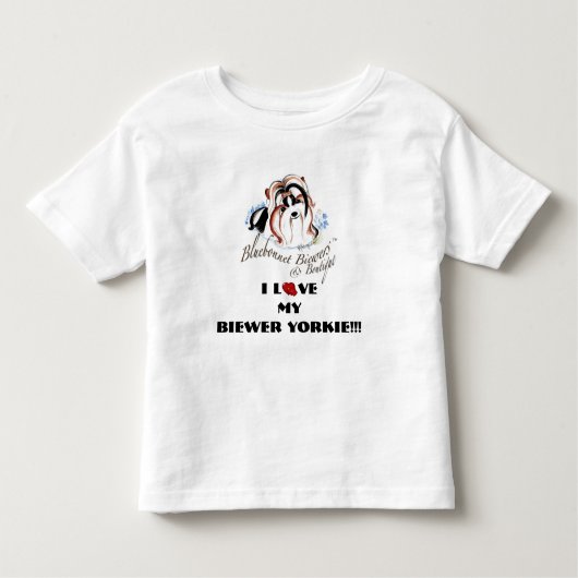 私はBiewerの私のヨークシャーテリアを愛します トドラーTシャツ (正面)