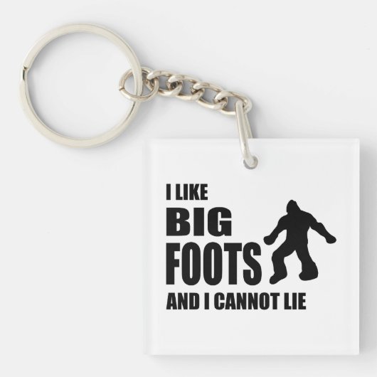 私はBigfootsを好み、あることができません キーホルダー (正面)