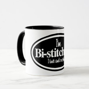 "私はBistitchual - Iニットとクロシェ"マグカップ マグカップ