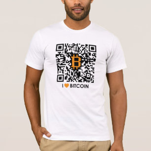 私はBitcoinを愛します- Bitcoinのあなた自身のTシャツを作って下さい Tシャツ