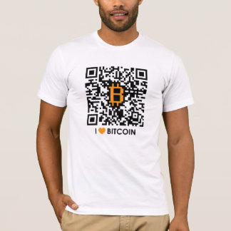 私はBitcoinを愛します- Bitcoinのあなた自身のTシャツを作って下さい Tシャツ