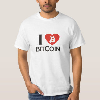 私はBitCoinを愛します Tシャツ
