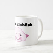 私はBlobfishのコーヒー・マグを愛します コーヒーマグカップ (正面右)