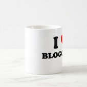 私はBlogging愛します コーヒーマグカップ (中央)