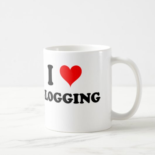 私はBlogging愛します コーヒーマグカップ (右)