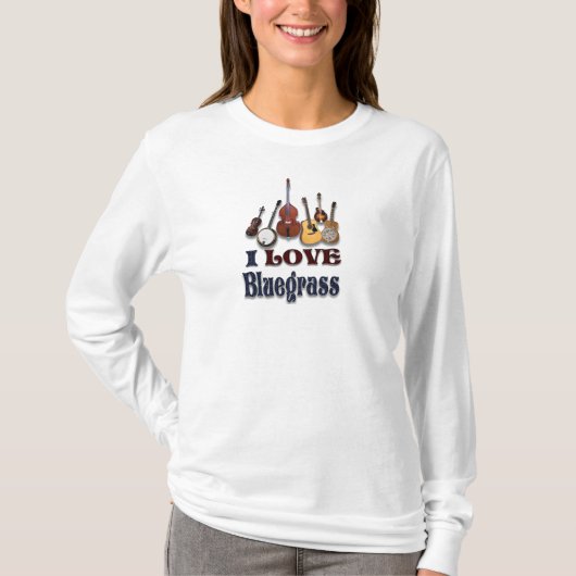 私はBLUEGRASSのTシャツを愛します Tシャツ (正面)