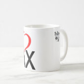 私はBMXを愛します コーヒーマグカップ (正面右)