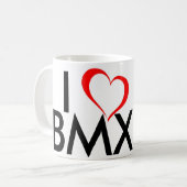 私はBMXを愛します コーヒーマグカップ (正面左)