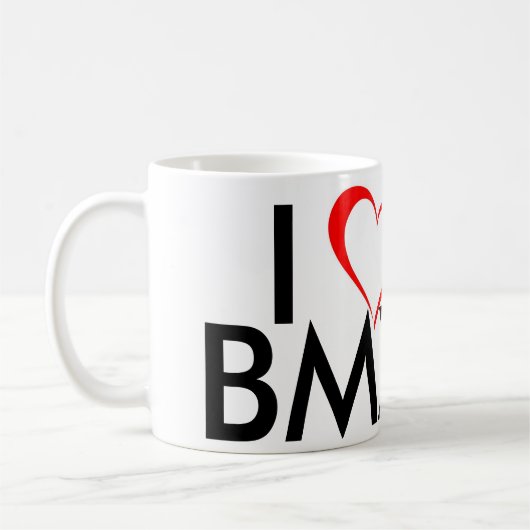 私はBMXを愛します コーヒーマグカップ (左)
