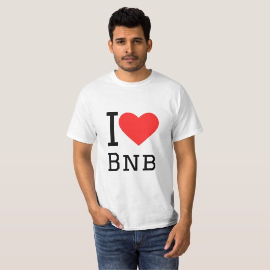 私はbnbが大好き tシャツ (正面フル)