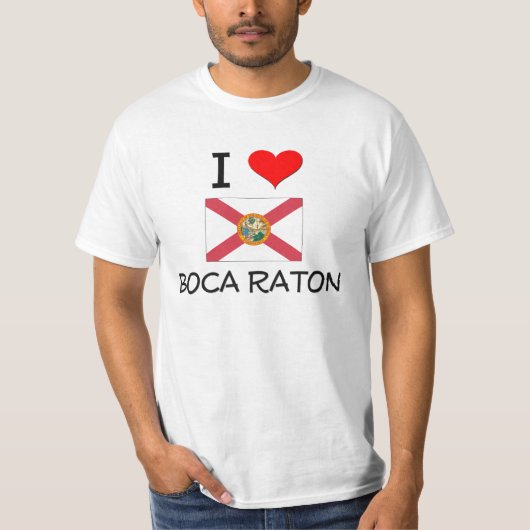 私はBOCA RATONフロリダを愛します Tシャツ (正面)