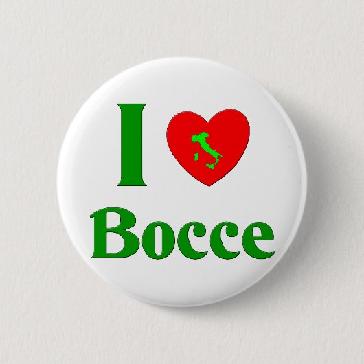 私はBocceを愛します 缶バッジ (正面)