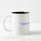 私はBoobear愛します! ツートーンマグカップ (左)