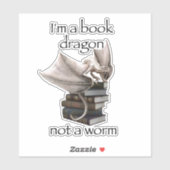 私はBook Dragon Not a Worm Wyvern Wyrm シール (シート)