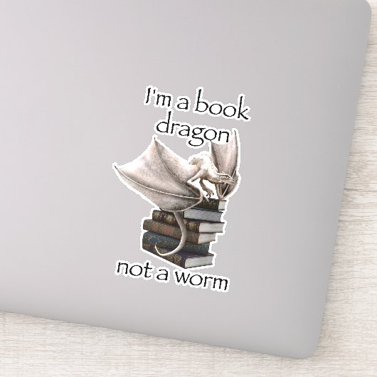 私はBook Dragon Not a Worm Wyvern Wyrm シール (詳細)