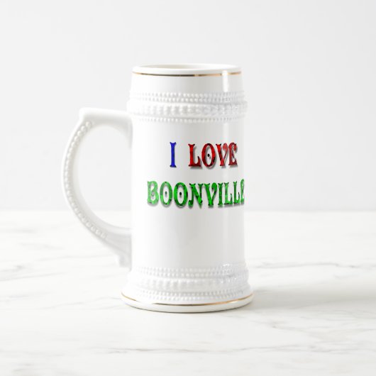 私はBoonvilleマグを愛します ビールジョッキ (左)