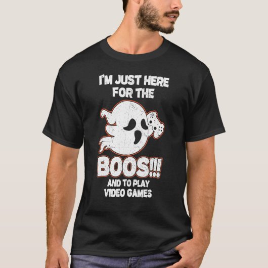 私はBoosとビデオゲームのためにここにいる遊。 Tシャツ (正面)