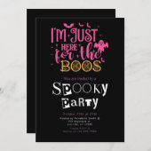 私はBoosのハローウィンパーティのためにここにいる 招待状 (正面/裏面)