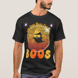 私はBoosのレトロGroovyハロウィーンのためにここにいる Tシャツ