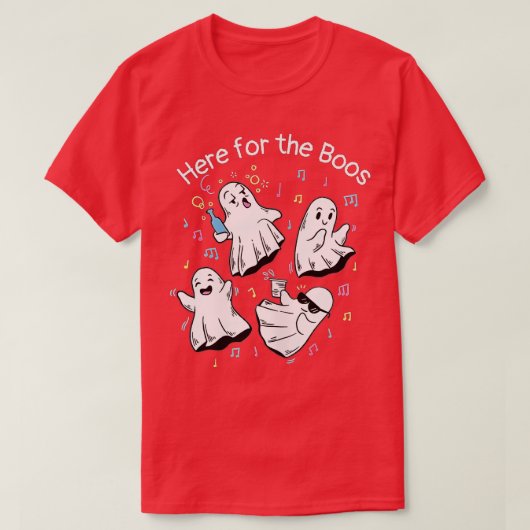 私はBoos面白いハロウィーン幽霊Cのためにここにいる Tシャツ (デザイン正面)