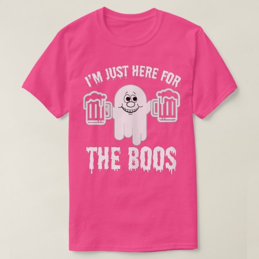 私はBoos面白いハロウィーン幽霊Cのためにここにいる Tシャツ (デザイン正面)