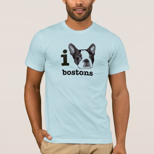 私はBostonsのTシャツを愛します Tシャツ (正面)
