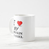 私はBoykinの私のスパニエル犬を愛します コーヒーマグカップ (正面左)